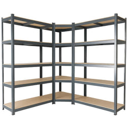 AREBOS Set of 3 Heavy Duty Corner Shelving Storage Shelving Boltless Shelving Cellar Shelving