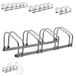 AREBOS Bicycle stand Bicycle Bike Floor Parking Steel Rack (4 Bike Stand Rack)
