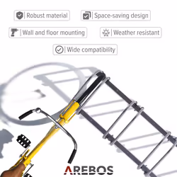 AREBOS Bicycle stand Bicycle Bike Floor Parking Steel Rack (4 Bike Stand Rack)