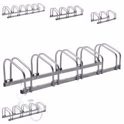 AREBOS Bicycle stand Bicycle Bike Floor Parking Steel Rack (5 Bike Stand Rack)