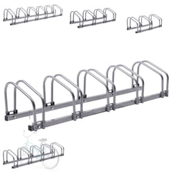 AREBOS Bicycle stand Bicycle Bike Floor Parking Steel Rack (5 Bike Stand Rack)