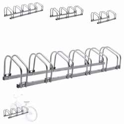 AREBOS Bicycle stand Bicycle Bike Floor Parking Steel Rack (6 Bike Stand Rack)