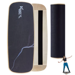 KM-Fit Balance Board | wooden balance board | indoor skateboard indoor board | surfboard for coordination training | strength & balance trainer