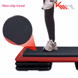 KM-Fit Fitness Stepper | Stepping Board Aerobic Stepper for at home | Step-Bench 3-way height-adjustable | Load capacity up to 200 kg