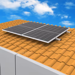 NuaSol Photovoltaic Solar Panel Bracket 2 Mounting Set I 35 mm End Clamps