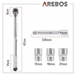 AREBOS 6pcs 1/2 Ratchet Torque Wrench 40-210NM Torque Nuts Socket Nut - Additional view 10
