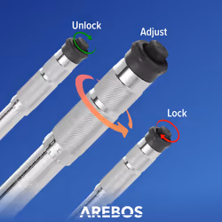 AREBOS 6pcs 1/2 Ratchet Torque Wrench 40-210NM Torque Nuts Socket Nut