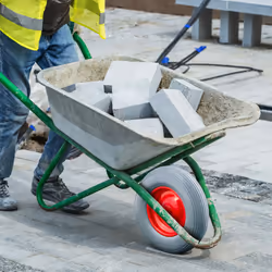 AREBOS PU solid rubber | spare wheel | 390mm | spare tyre for wheelbarrow | wheels sack barrow | grey-red