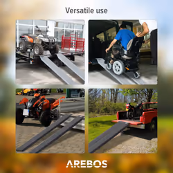 AREBOS 2x drive-on ramp max. 400 kg Loading ramp Loading ramp Car ramp Drive-on aid Anthracite