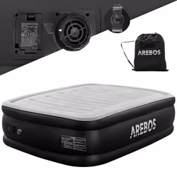 AREBOS Air Mattress Self-Inflating Guest Bed Mattress with Pump Grey / Anthracite