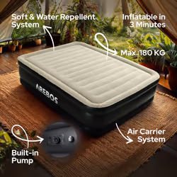 AREBOS Air Mattress Self-Inflating Guest Bed Mattress with Pump Grey / Anthracite
