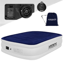 AREBOS Air Mattress Self-Inflating Guest Bed Mattress with Pump Blue /White