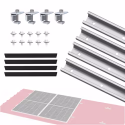 NuaSol photovoltaic solar panel bracket trapezoidal sheet metal roof mounting