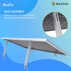 Nuasol Elevation Solar Module Ground Mount Balcony Power Plant Flat Roof PV Silver