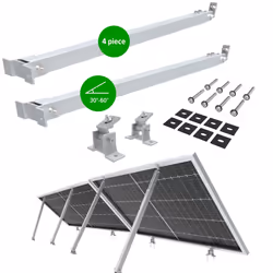 NuaSol 2x NuaFix Adjustable Bracket 30-60Â° Photovoltaic Solar Panels Balcony Power Plant Silver