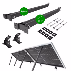 NuaSol 2x NuaFix Adjustable Bracket 30-60Â° Photovoltaic Solar Panels Balcony Power Plant Black