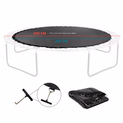AREBOS Jumping mat à 257cm for trampolines with à 305cm, 72 eyelets and 165mm springs