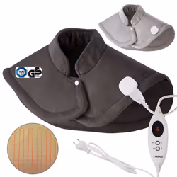 AREBOS heating pad for shoulders, neck and back | with automatic switch-off & overheating protection | electric heating pad 6 ...