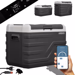 AREBOS compressor cool box 35 litres | Electric freezer box with APP control for cooling, freezing and keeping warm | Refrige ...