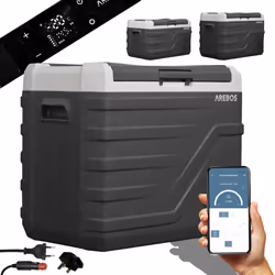 AREBOS compressor cool box 43 litres | Electric freezer box with APP control for cooling, freezing and keeping warm | Refrige ...