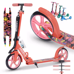 AREBOS kick scooter city scooter kids scooter adult scooter red