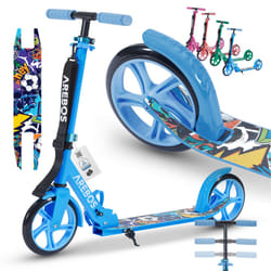 AREBOS kick scooter city scooter kids scooter adult scooter blue