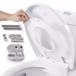 AREBOS toilet lid with soft close mechanism | Toilet seat | WC seat | SoftClose | Duroplast | with child seat