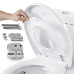 AREBOS toilet lid with soft close mechanism | Toilet seat | WC seat | SoftClose | Duroplast | with child seat