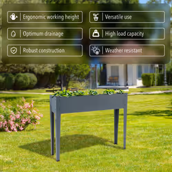 AREBOS raised bed 101.5 x 26 x 80 cm | cold frame herb bed flower box garden terrace vegetable bed garden bed flower pot for balcony
