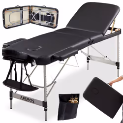 AREBOS 3 zone massage table portable massage bench foldable massage bed