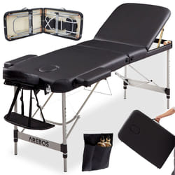 AREBOS 3 zone massage table portable massage bench foldable massage bed