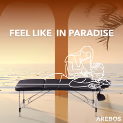 AREBOS 3 zone massage table portable massage bench foldable massage bed