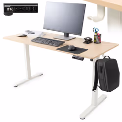 AREBOS electrically height-adjustable desk 120x60 cm | Memory function | Adjustable computer desk 72-118 cm | Standing desk | ...