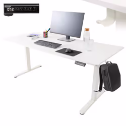AREBOS electrically height-adjustable desk 160x80 cm | Memory function | Adjustable computer desk 72-118 cm | Standing desk | ...
