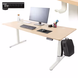 AREBOS electrically height-adjustable desk 160x80 cm | Memory function | Adjustable computer desk 72-118 cm | Standing desk | ...