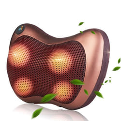 Multifunctional Electric Massage Pillow Cushion Car Home Cervical Shiatsu Massage Neck Back Waist Deep Tissue Kneading - AU plug