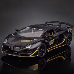 1:24 Lambo SVJ63 Simulation Model Alloy Car Model Metal Die-cast Toy Car with Light Sound Pull Back Function Super Sports Car ...