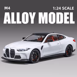 1:24 M4 G82 Coupe Die-cast Alloy Sports Car Model Toy Racing Vehicle Model Simulation Sound and Light Pull Back Shock Absorbe ...