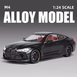 1:24 M4 G82 Coupe Die-cast Alloy Sports Car Model Toy Racing Vehicle Model Simulation Sound and Light Pull Back Shock Absorbe ...