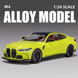 1:24 M4 G82 Coupe Die-cast Alloy Sports Car Model Toy Racing Vehicle Model Simulation Sound and Light Pull Back Shock Absorbe ...