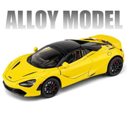 1:24 Mclaren 720s Alloy Racing Car Model Die-cast Metal Sports Car Model Simulation Sound And Light Collection Ornaments Children's Toys Boys - yellow