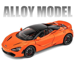 1:24 Mclaren 720s Alloy Racing Car Model Die-cast Metal Sports Car Model Simulation Sound And Light Collection Ornaments Children's Toys Boys - orange