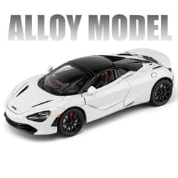 1:24 Mclaren 720s Alloy Racing Car Model Die-cast Metal Sports Car Model Simulation Sound And Light Collection Ornaments Children's Toys Boys - white