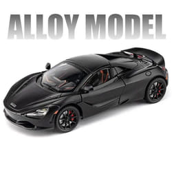 1:24 Mclaren 720s Alloy Racing Car Model Die-cast Metal Sports Car Model Simulation Sound And Light Collection Ornaments Children's Toys Boys - black