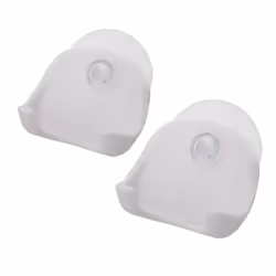 kwmobile 2x Razor Holder with Suction Cup - Self-Adhesive Shaver Wall Mount - Bathroom Organizer for Glass and Tiles - White