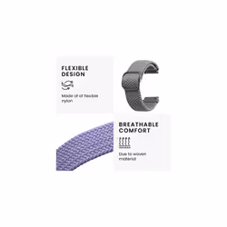 Nylon Watch Strap Compatible with Garmin Venu Sq Music/Sq Strap - 2x Fitness Tracker Replacement Wristband with Clasp