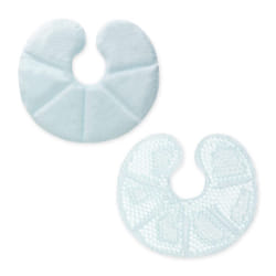 Breast Gel Pads - Hot or Cold Breastfeeding Pad Set - Reusable Heat or Cooling Compress Packs with Polyester Plush Backing - 2 Pack, Blue