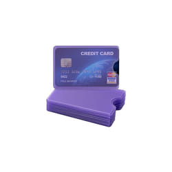 10 Pieces Credit Card Sleeves - Transparent ID Business Card Holder - Identification Social Security Cards Protector Inserts - Lavender
