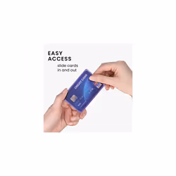10 Pieces Credit Card Sleeves - Transparent ID Business Card Holder - Identification Social Security Cards Protector Inserts - Lavender