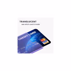 10 Pieces Credit Card Sleeves - Transparent ID Business Card Holder - Identification Social Security Cards Protector Inserts - Lavender